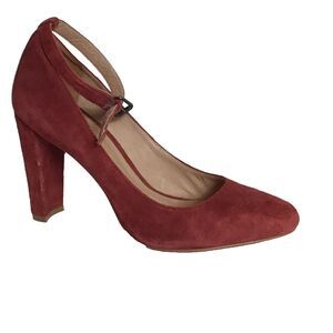 Madewell Women Shoes Sz. 7 Red Ankle strap heels Sexy Boho Y2k Workwear